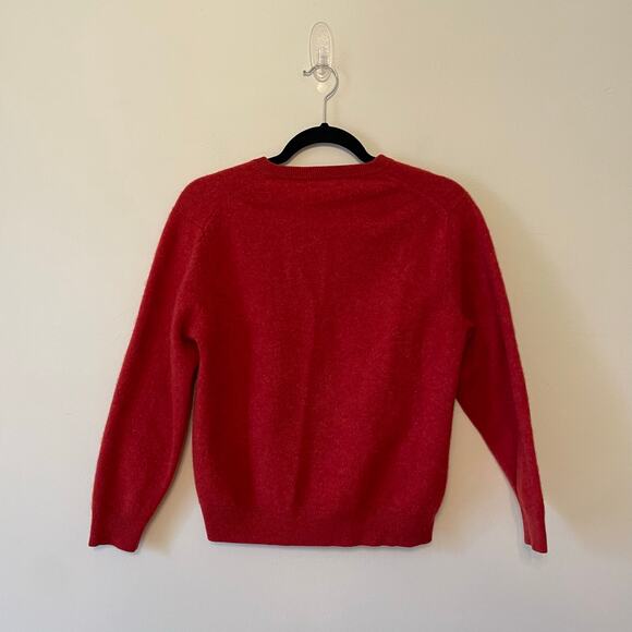 Club Room S/M cashmere sweater cozy cabincore red v neckline elegant soft winter - Picture 5 of 7